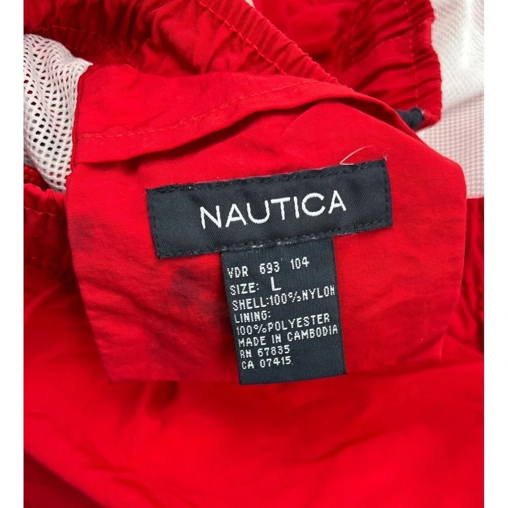 Nautica Mens Red Swim Trunks With Mesh Lining Size‎ L